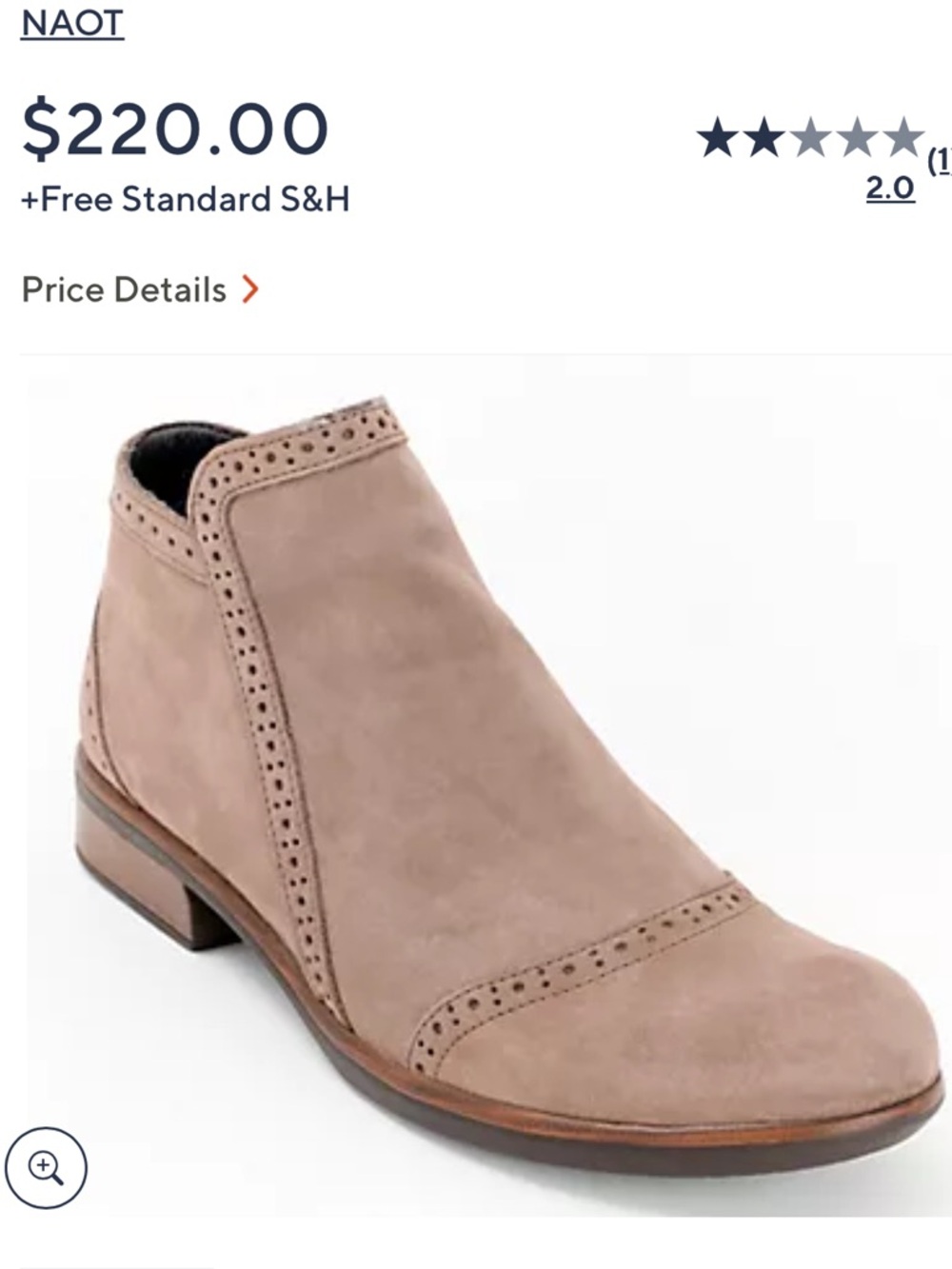 Naot Womens Nefasi Brown Booties